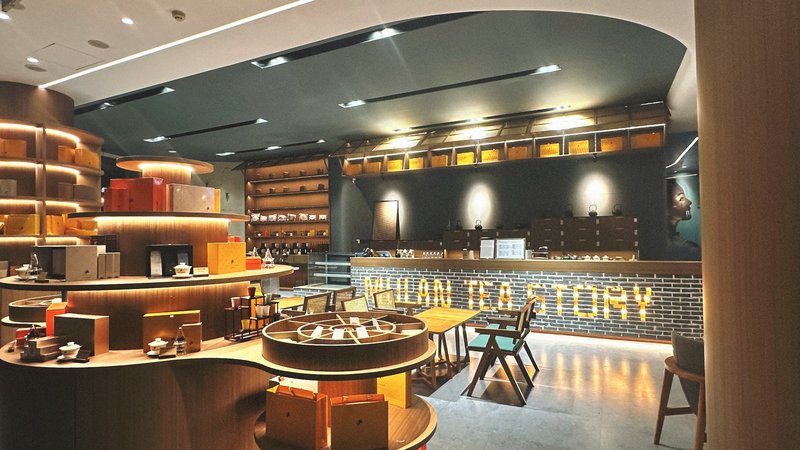 木兰茶故事旗舰店专卖店店面风格展示